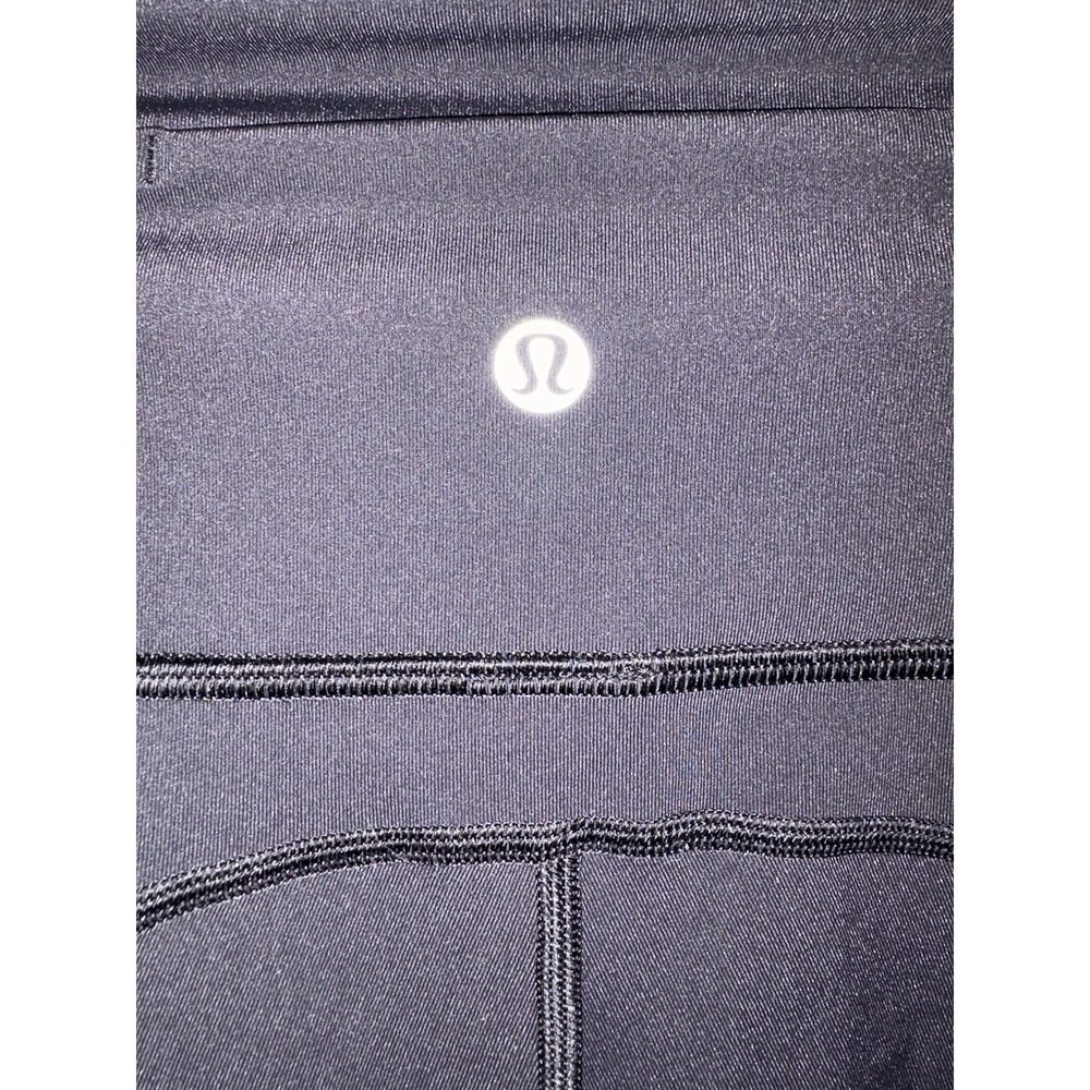 Lululemon Athletica Black White M Cropped Mesh Leggings Women's Activewear - Picture 8 of 8